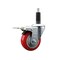 Service Caster 3.5'' Red Poly Swivel 1'' Expanding Stem Caster Total Lock Brake SCC-EXTTL20S3514-PPUB-RED-1 - alternate 1